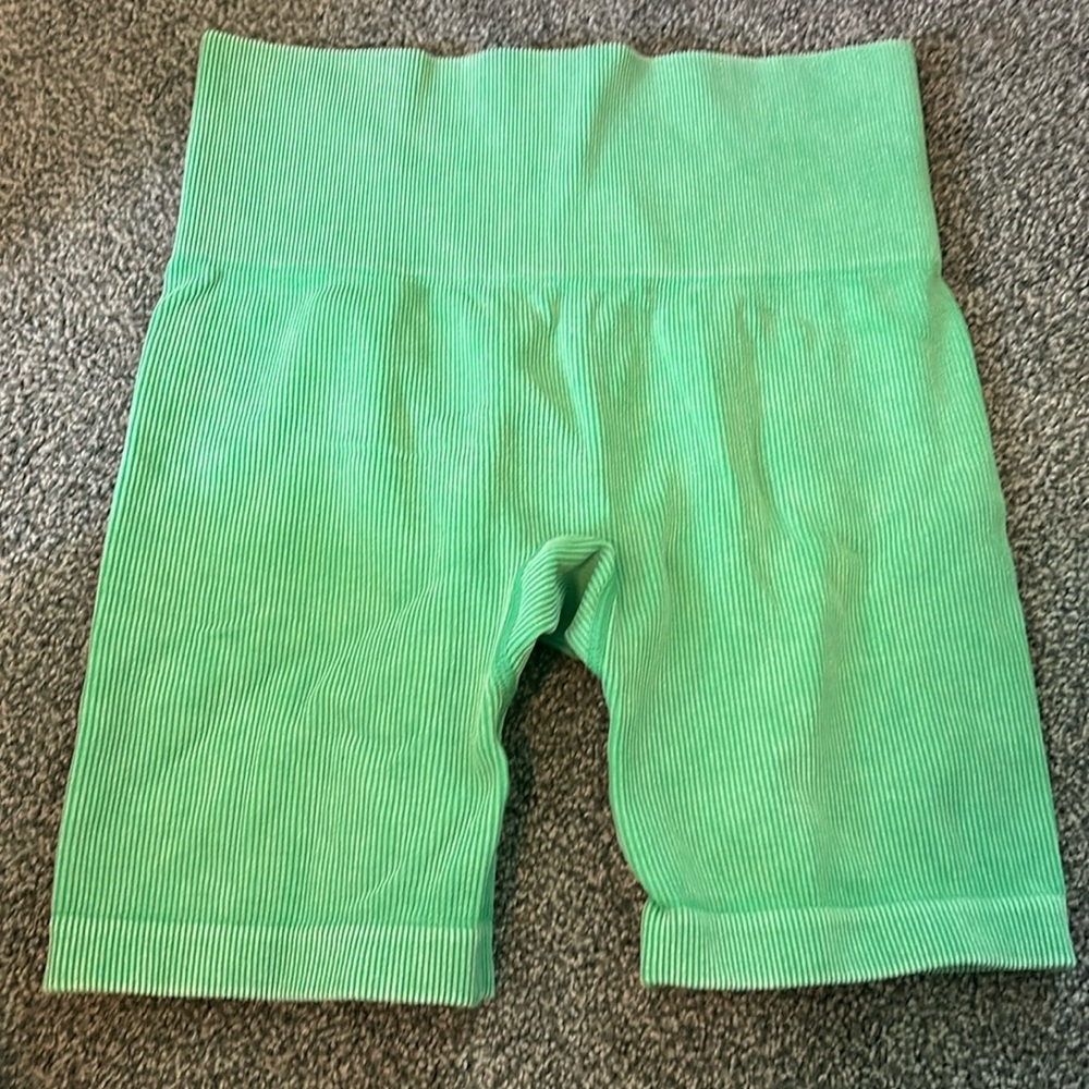 Bright green joy lab biker shorts